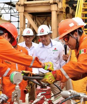 Producción petrolera en México.