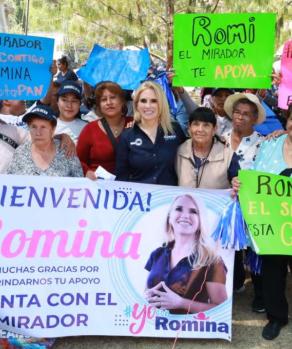 Promete Romina Contreras aumentar la fuerza de la policía para reforzar seguridad en Huixquilucan.