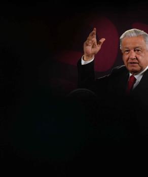 Andrés Manuel López Obrador, presidente de México, durante su intervención en la conferencia de prensa matutina en Palacio Nacional. 
FOTO: MARIO JASSO/CUARTOSCURO.COM