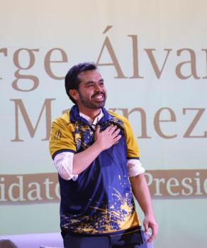 Álvarez Máynez, candidato presidencial, destacó que el voto de los jóvenes es el principio del cambio.