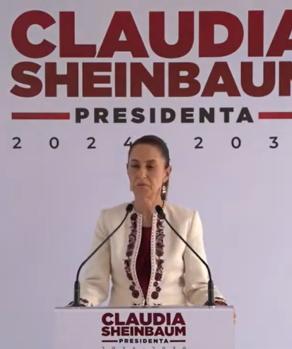 Claudia Sheinbaum este lunes 15 de julio del 2024.