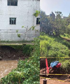 Deslave deja a cientos bajo riesgo entre el río y el cerro