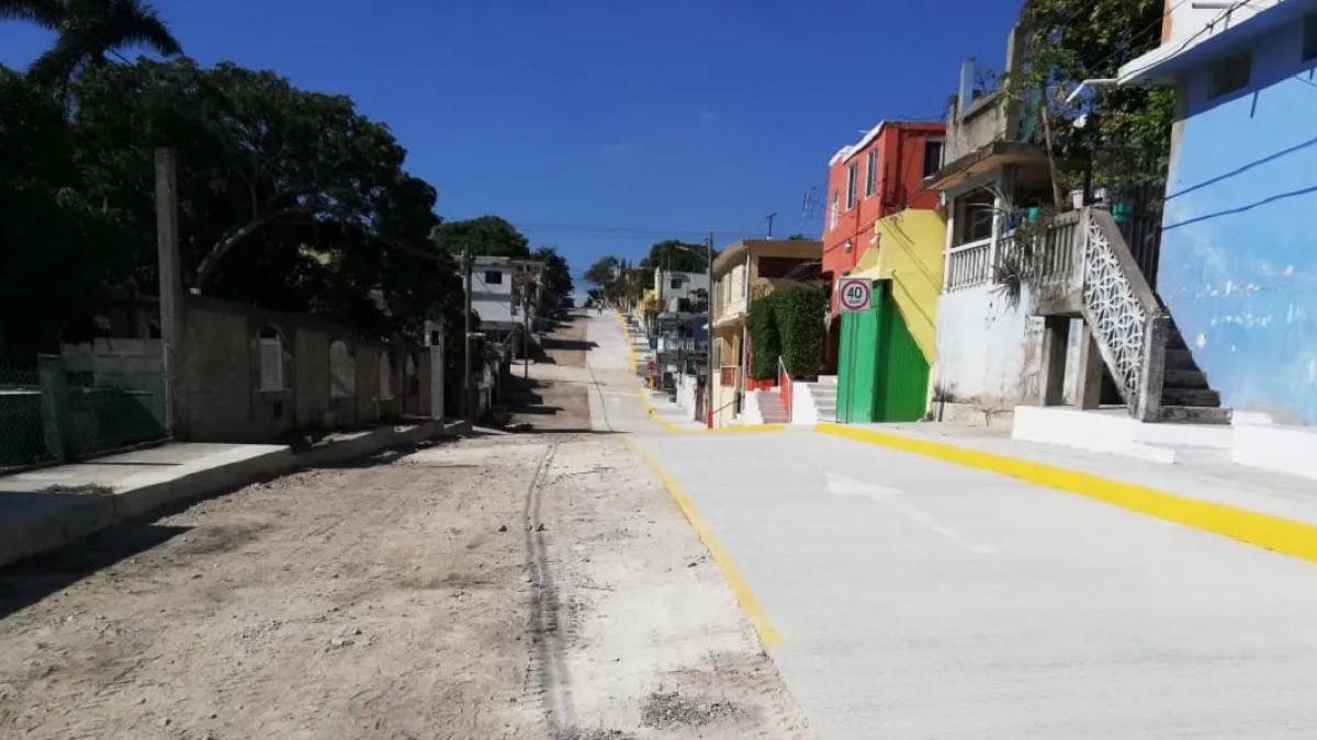 Pavimentan A La Mitad Calle Que Divide A Ciudad Madero Y Tampico 