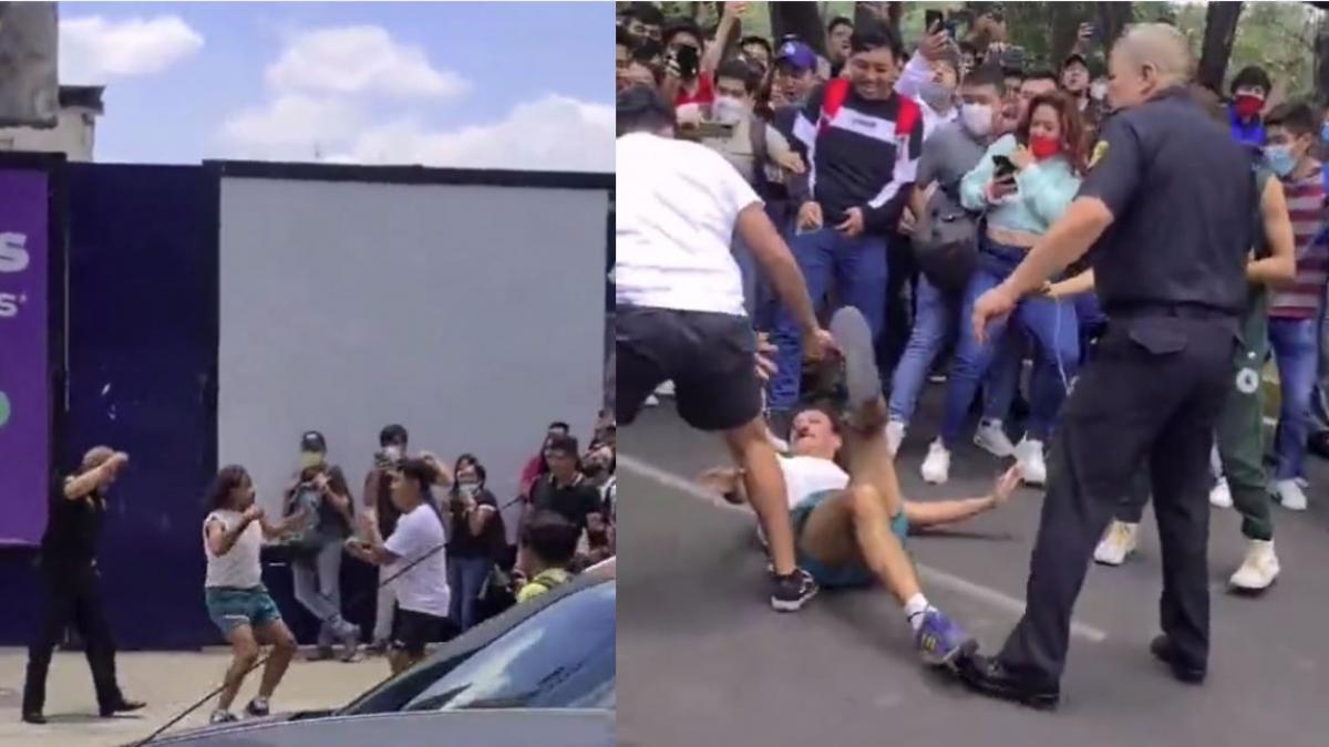 Profesor y alumnos del IPN se pelean en plena calle y aplican las patadas de Adame (VIDEO)