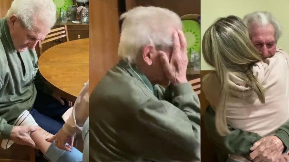 Joven se tatúa el nombre de sus abuelitos y sus tiernas reacciones se viralizan (VIDEO)