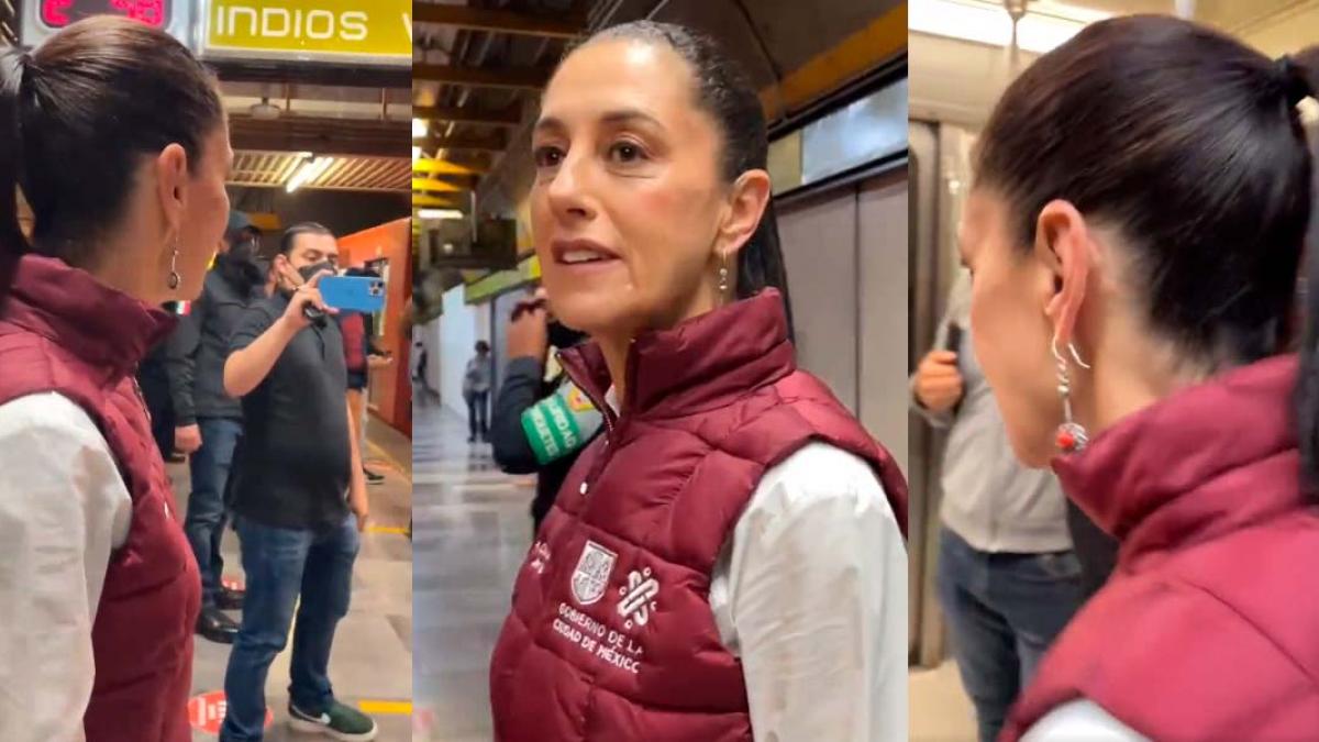 Claudia Sheinbaum se traslada en Metro hacia su oficina