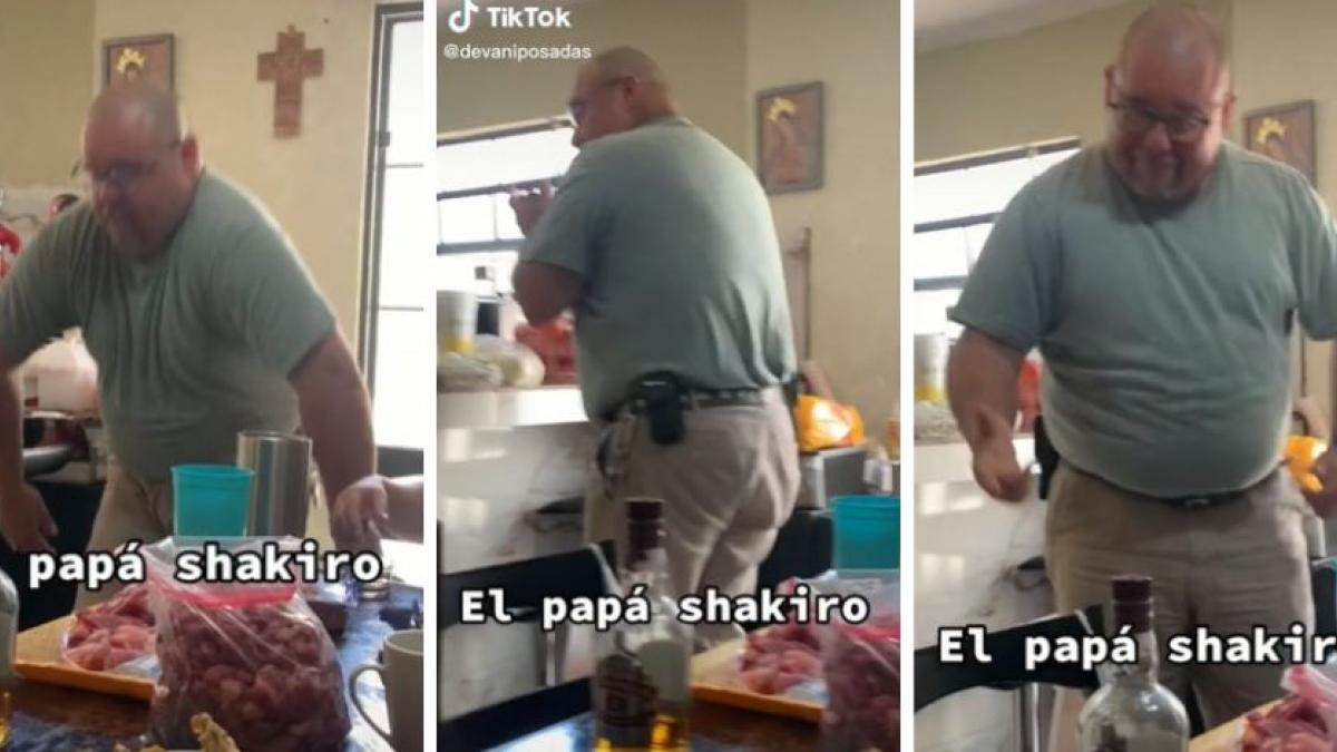 "Papá Shakiro" se vuelve viral por mover sus caderas al ritmo de "Te felicito" (VIDEO)