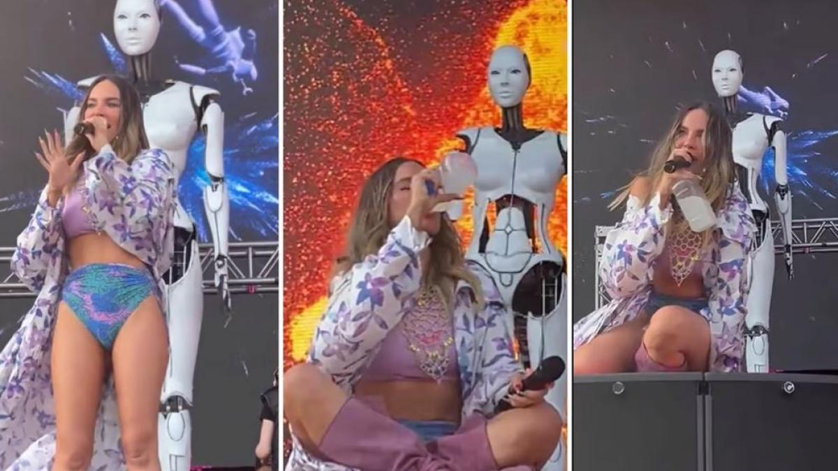 A Belinda se le baja la presión en el Machaca Fest: "Hasta no desmayarme no me voy " (VIDEO)