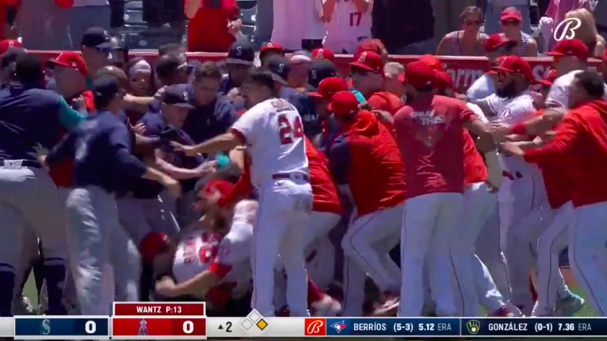 MLB | VIDEO: ¡TERRIBLE! Angels y Mariners se enfrascan en una brutal batalla campal