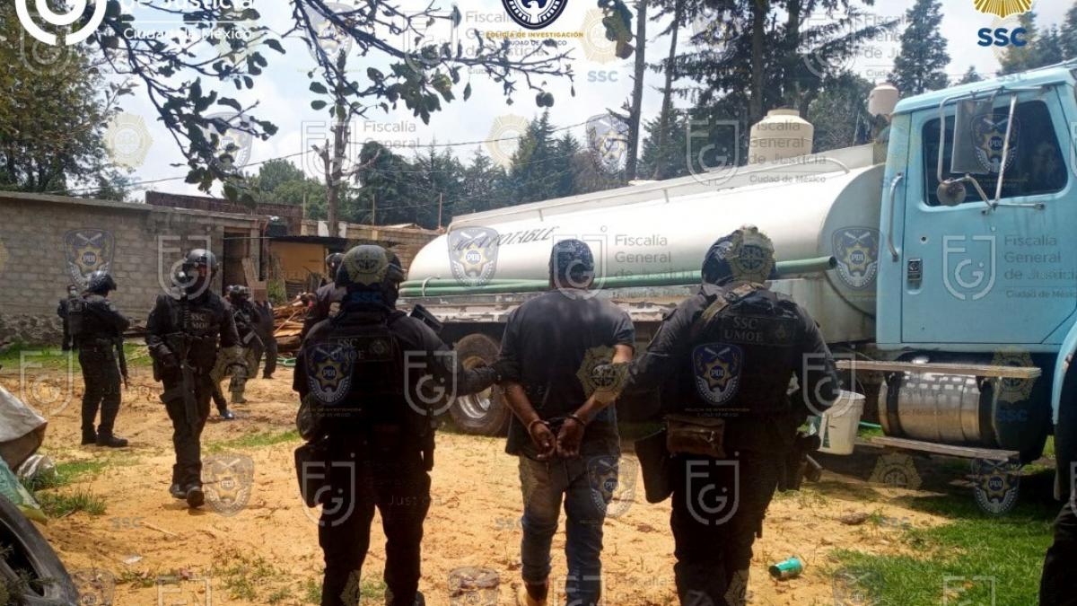 Aseguran toma clandestina de agua en potable Tlalpan; hay un detenido