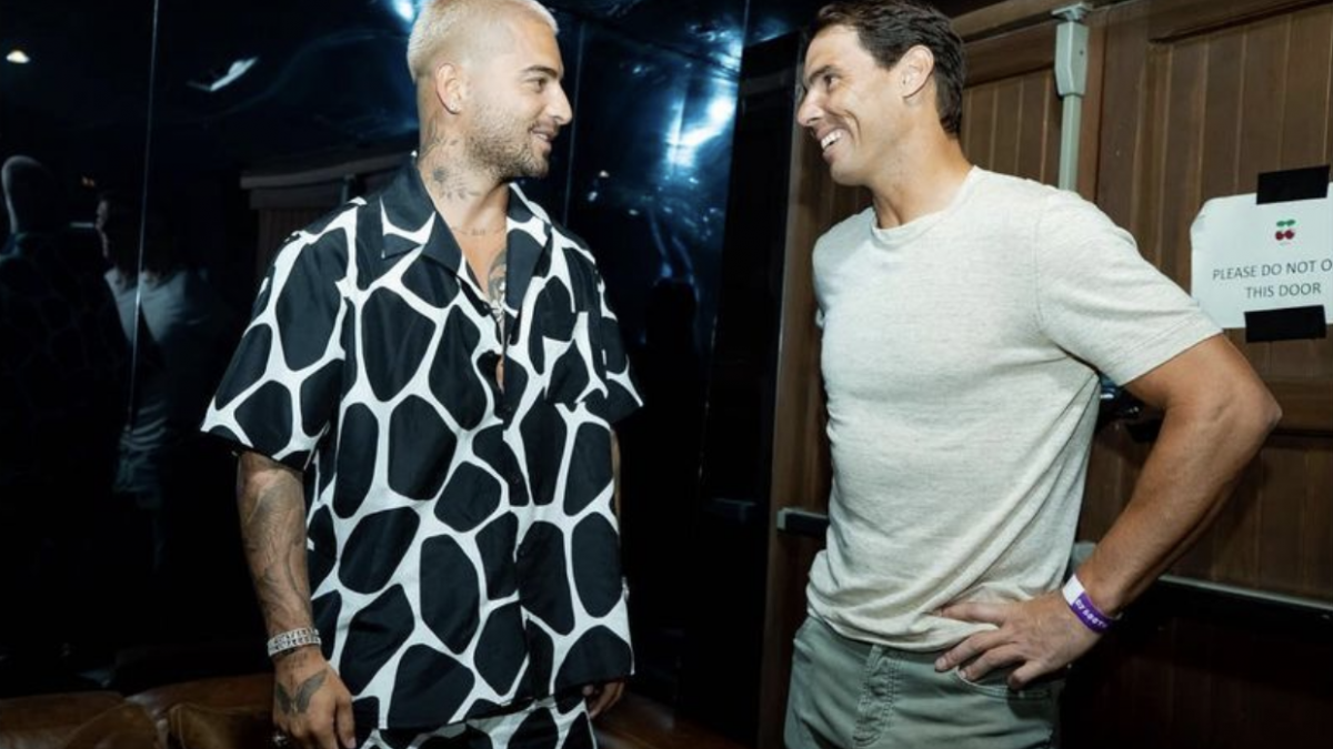 VIDEO: Rafael Nadal y su baile viral en una reunión con Maluma