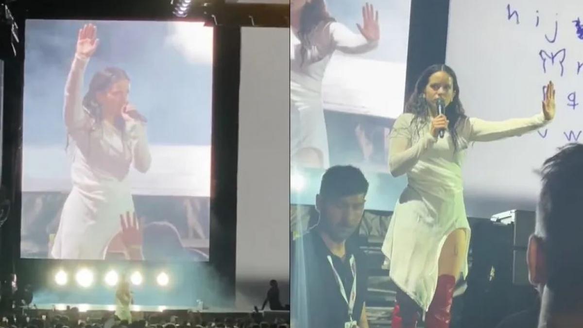 Rosalía detiene su concierto para ayudar a fan desmayado: "Quiero que estéis bien" (VIDEO)