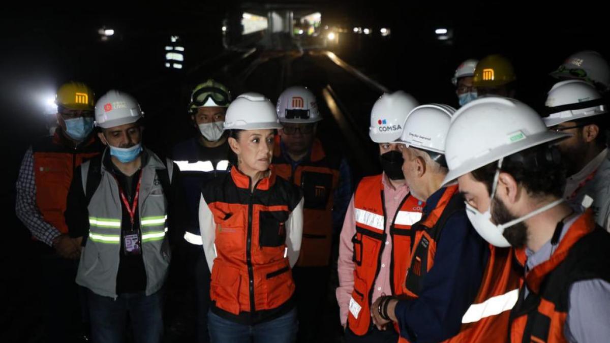 Supervisa Sheinbaum trabajos de Línea 1 del Metro