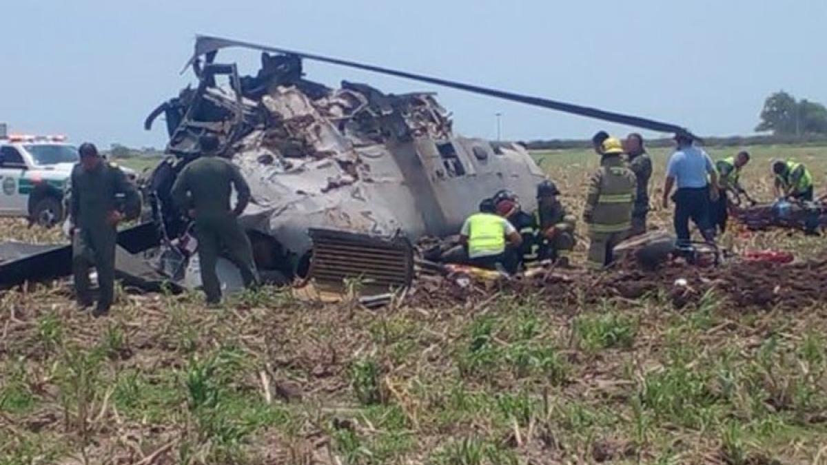 FGR realiza investigación sobre helicóptero que se desplomó en Los Mochis, Sinaloa: Semar