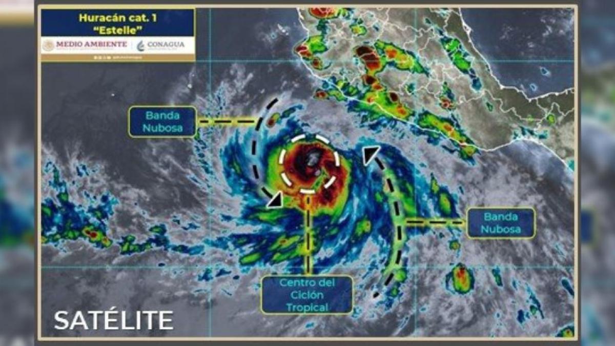 "Estelle" se intensifica a huracán Categoría 1; prevén lluvias intensas en 5 estados