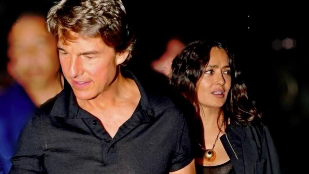 Tom Cruise y Salma Hayek salen a cenar y todo termina en un caos (VIDEO)