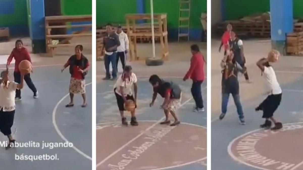 Abuelita "deportista" juega basquetbol y finta a todos sus rivales (VIDEO)