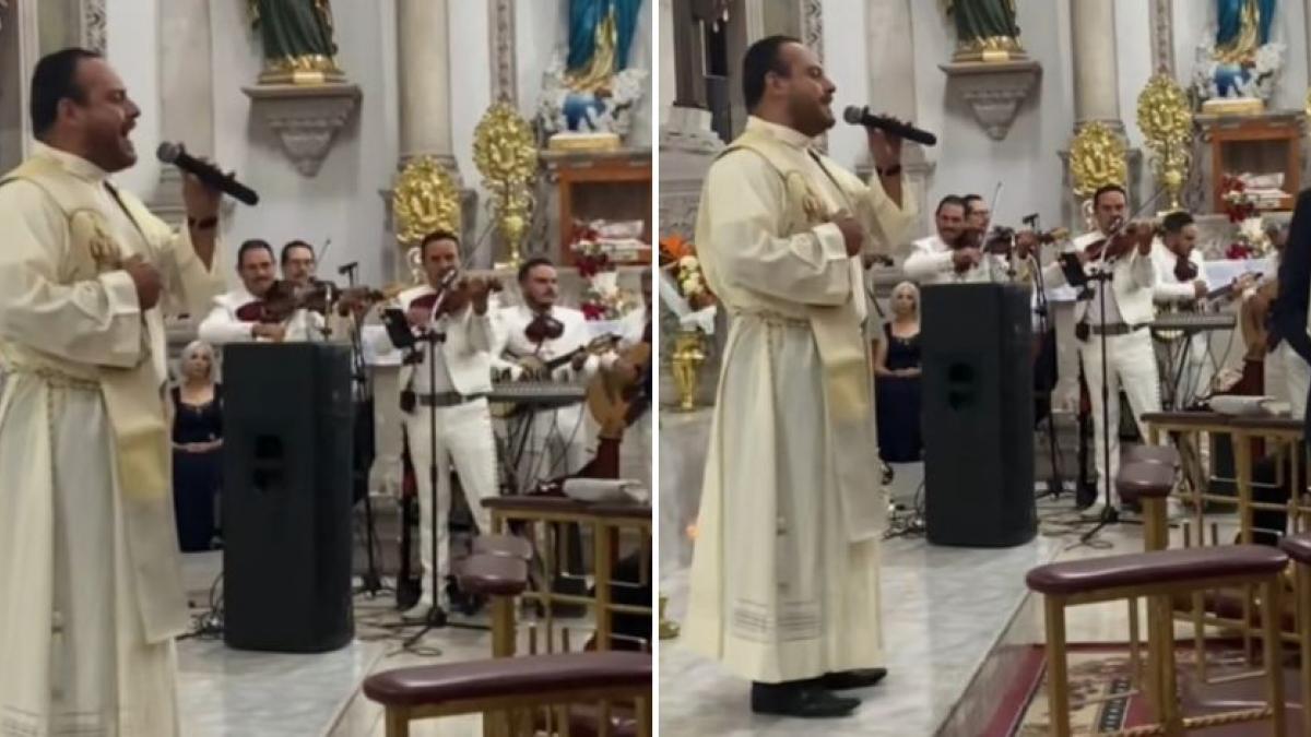 "Mejor que los de La Academia": Sacerdote canta "Mi razón de ser" de la Banda MS en pleno casamiento (VIDEO)