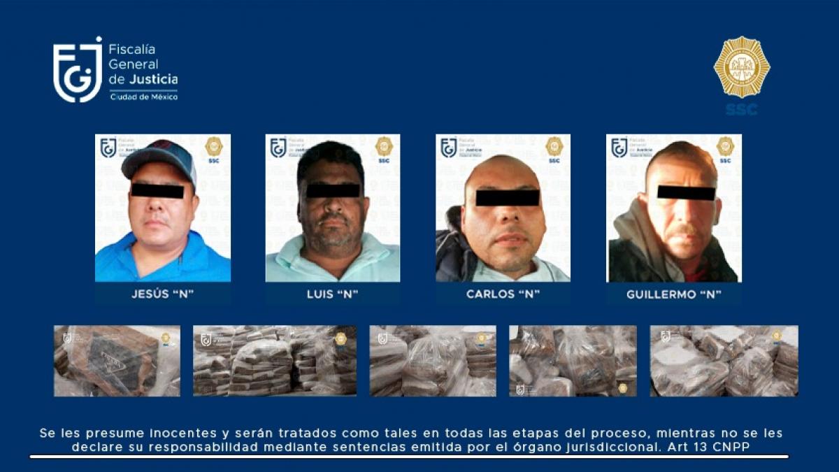 Trasladan al Reclusorio Norte a detenidos tras aseguramiento de 1.6 toneladas de cocaína