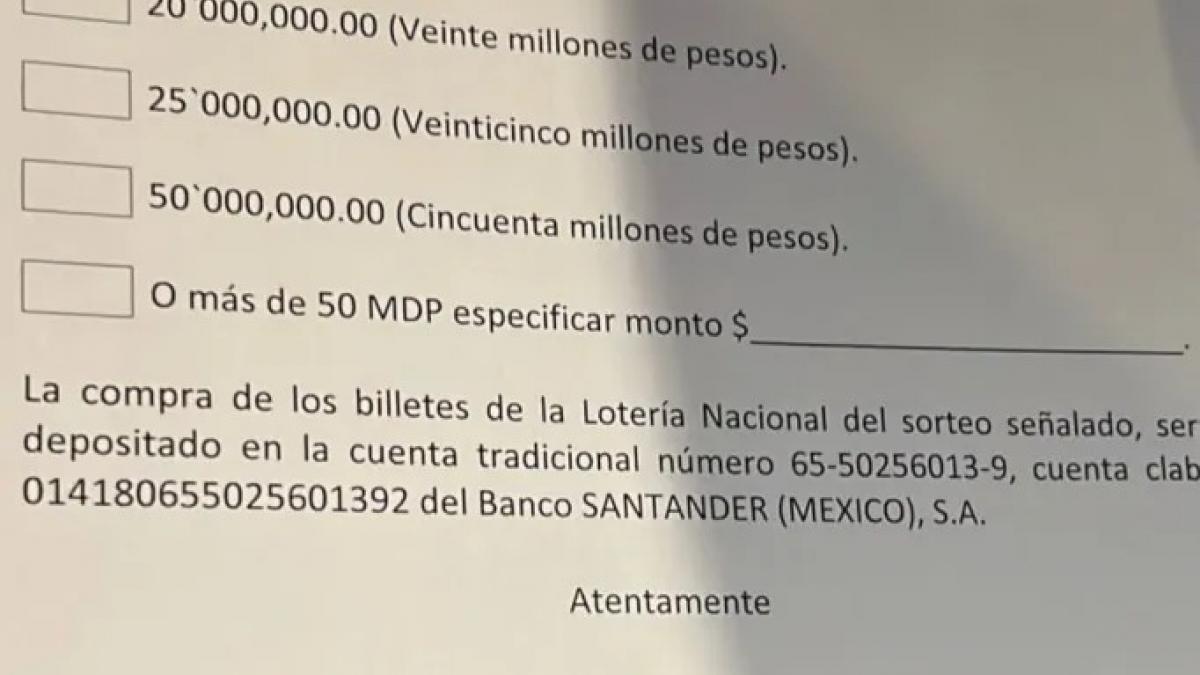 De 20 mdp para arriba, las opciones en Palacio a empresarios para apoyar rifa