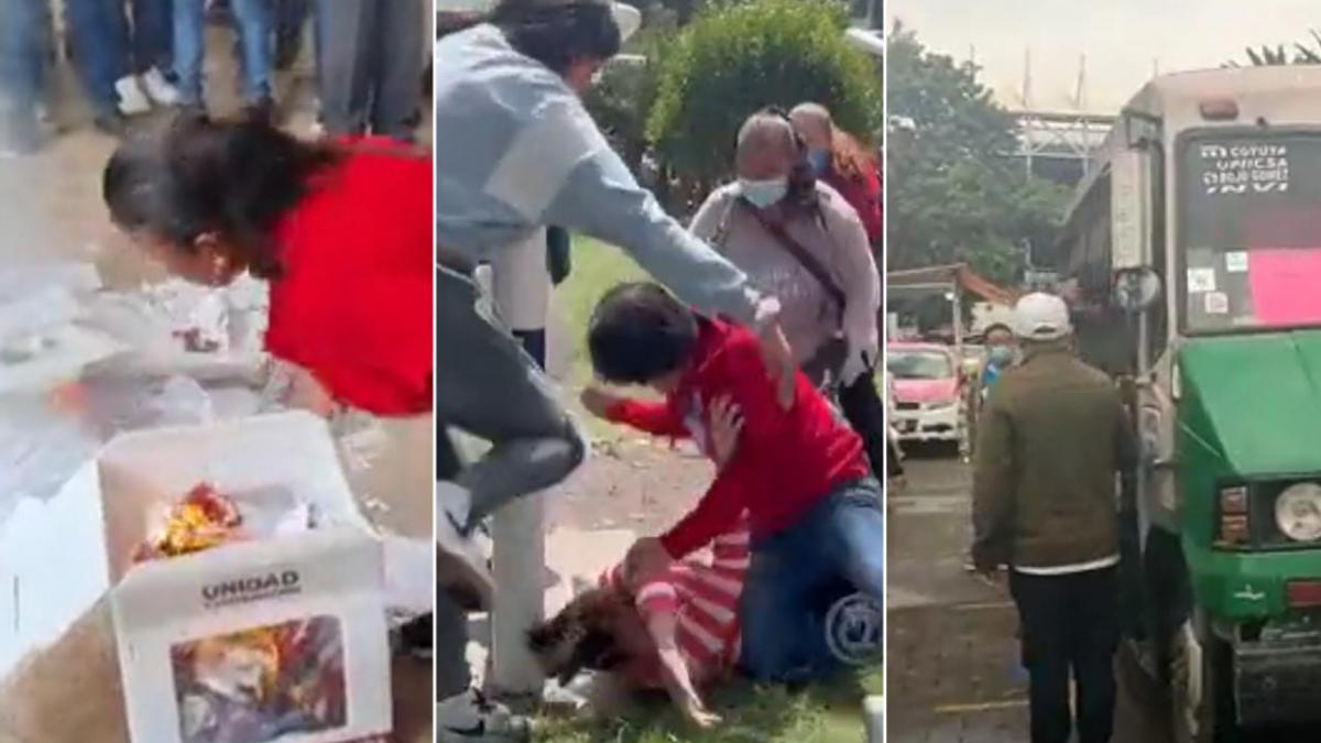 Se registran riñas, quema de urnas y acarreos durante primer día de elección interna de Morena (VIDEOS)