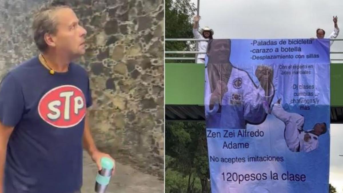 Fofo Márquez y Rey Grupero cuelgan lona afuera de casa de Alfredo Adame y el actor explota (VIDEO)