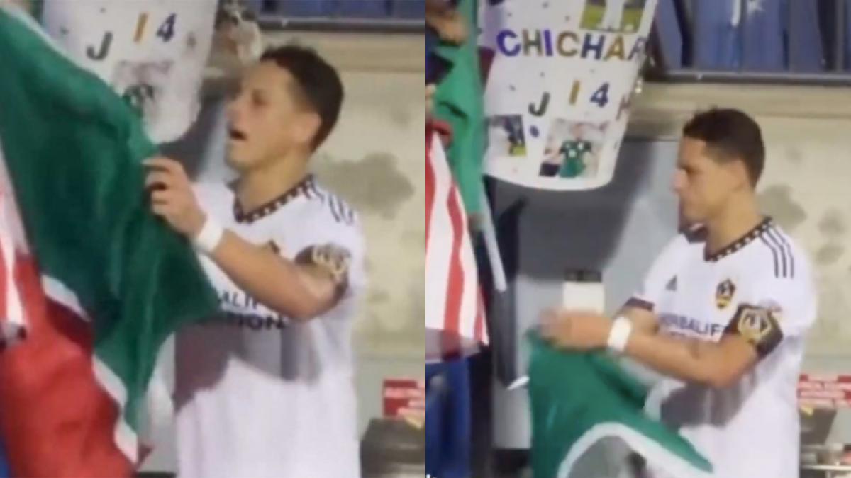 VIDEO: "Chicharito" Hernández se niega a firmar la bandera de México y la tira al piso