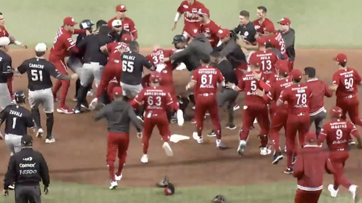 LMB | VIDEO: Partido entre Diablos Rojos y Guerreros termina en pelea campal