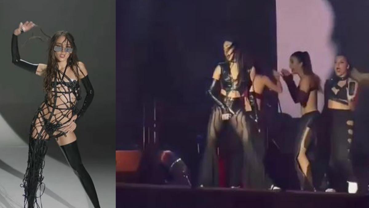 Danna Paola recrea el baile sensual de Michael Jackson en traje de látex (VIDEO)