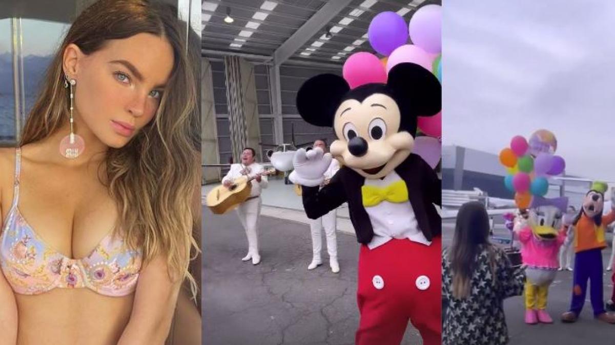 Belinda recibe sorpresa de cumpleaños con mariachis, botargas de Disney y viaje exclusivo (VIDEO)