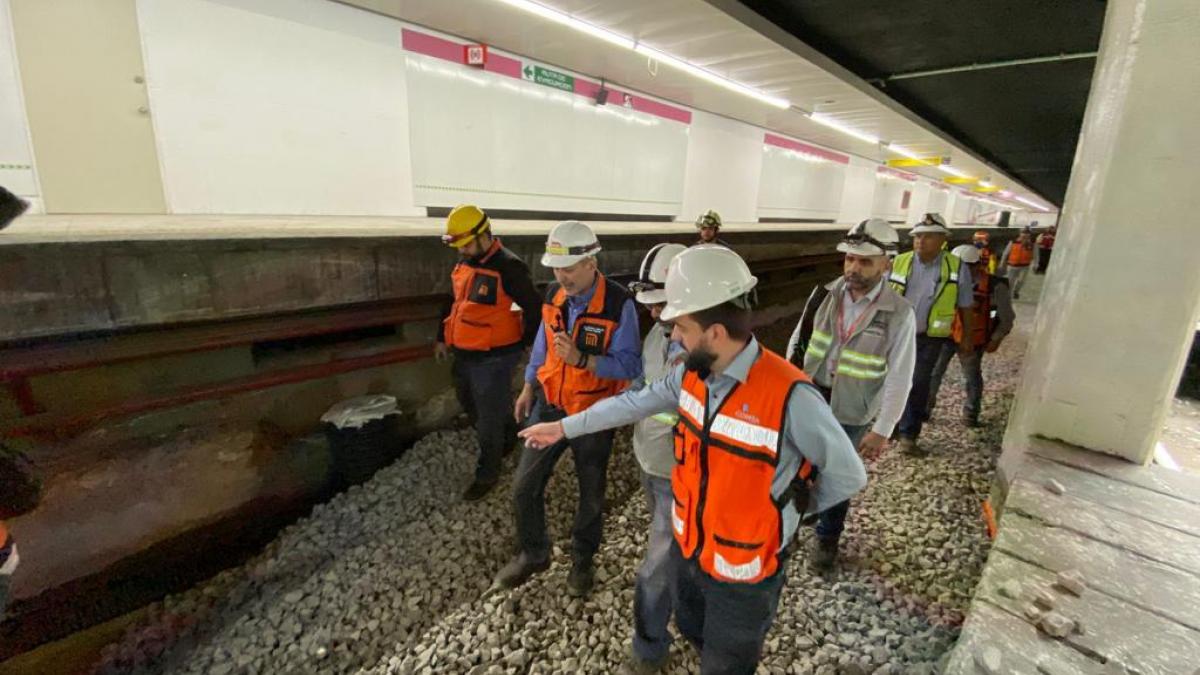 L1 del Metro: Inicia tendido de balasto e instalación de nuevo drenaje