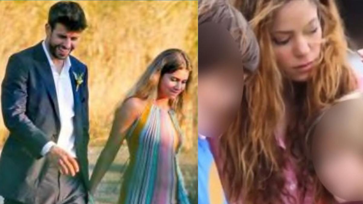 Piqué presume a su novia Clara Chía Martí en una boda... mientras Shakira está demacrada (FOTOS)