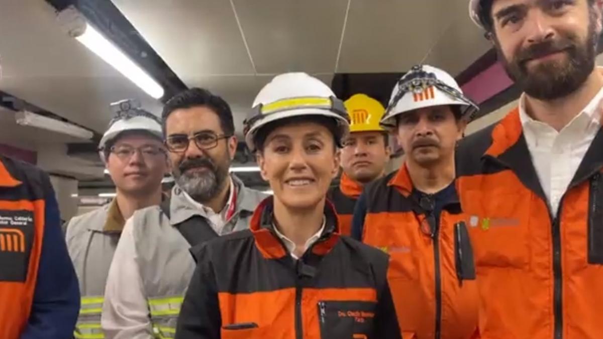 Sheinbaum supervisa avances de remodelación de la Línea 1 del Metro