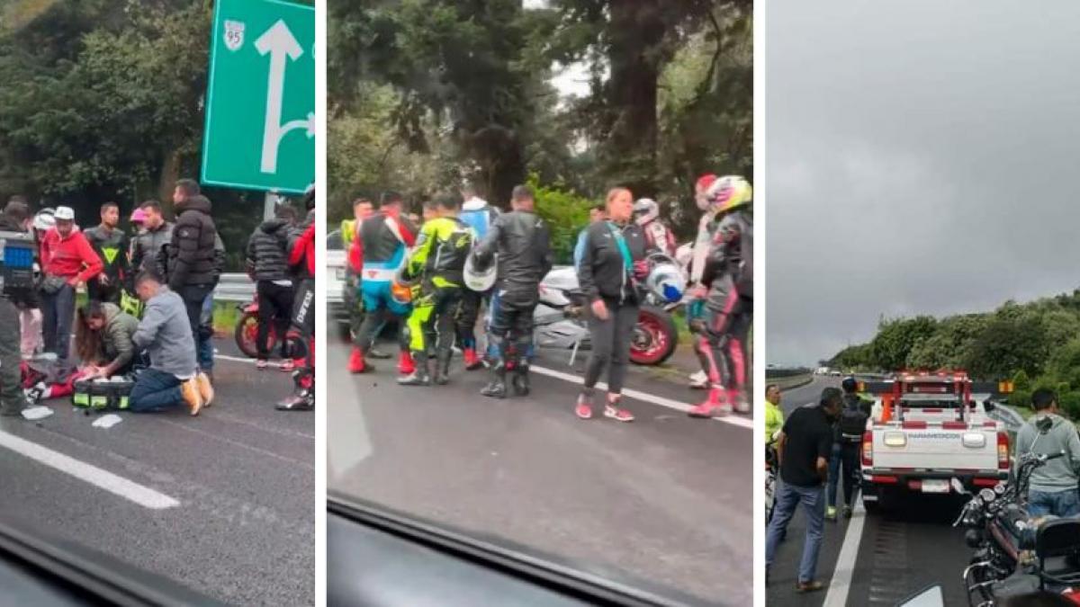 De nueva cuenta, exceso de velocidad provoca accidente de motociclistas en la México-Cuernavaca