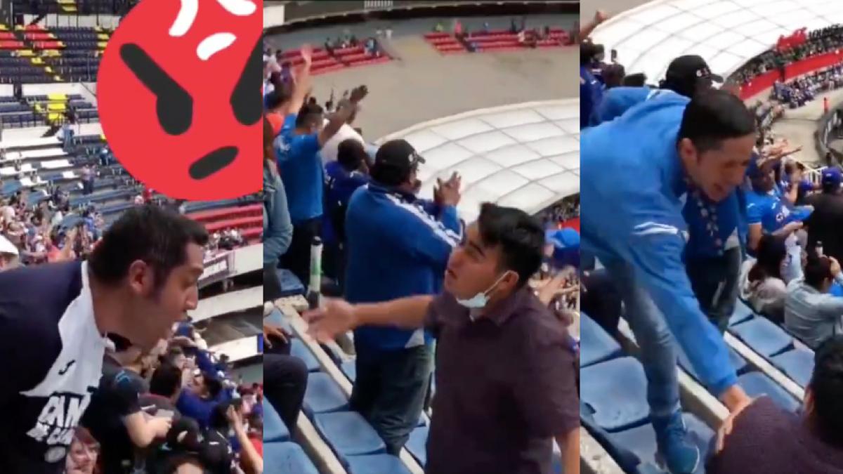 VIDEO: Aficionados de Cruz Azul agreden y golpean a un solitario fan de Querétaro