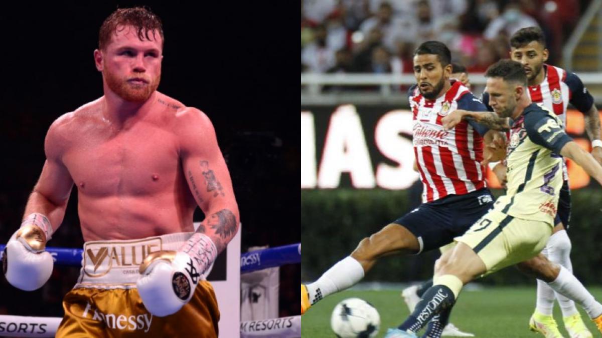 BOX: "Canelo" Álvarez y su punch hace hasta cambios en el partido del América vs Chivas