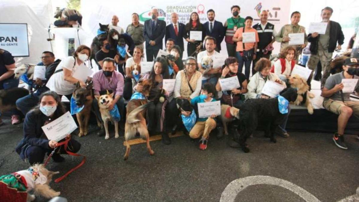 Se gradúan 27 caninos del primer taller de rescate para perros en Tlalpan