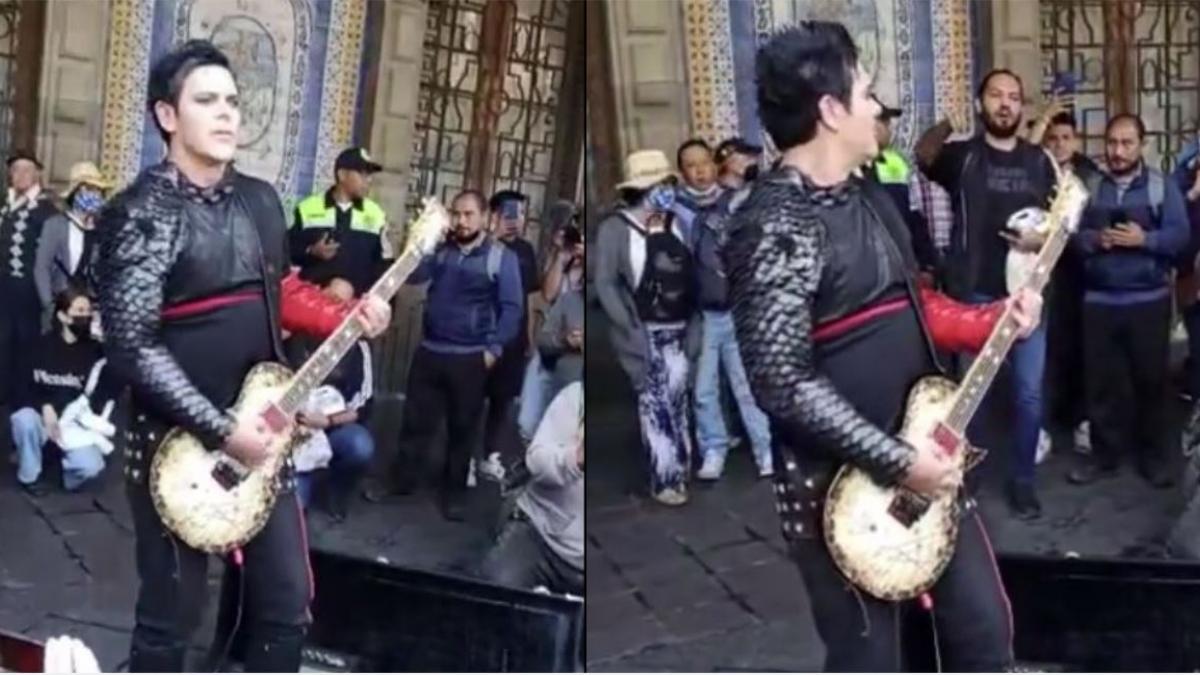 Guitarrista de Rammstein sorprende al tocar en el Zócalo de la CDMX (VIDEO)