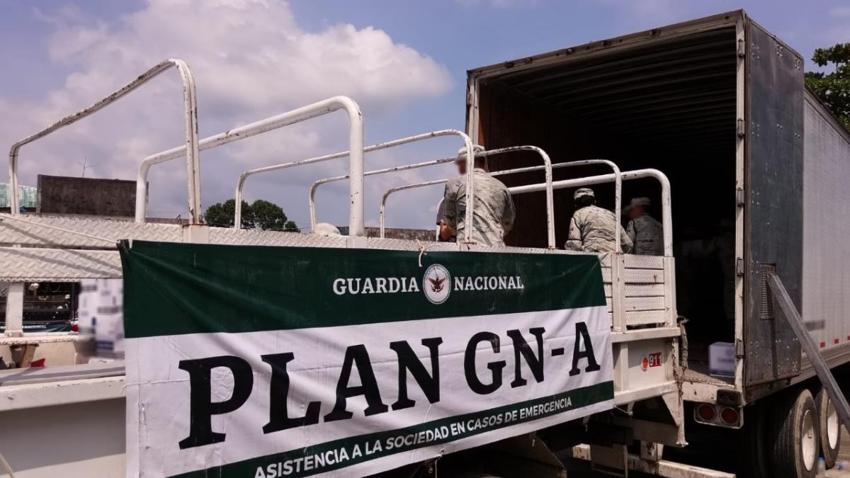 Guardia Nacional refuerza apoyo a población de tres estados por afectaciones de lluvias