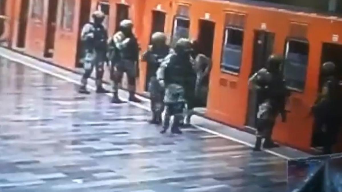 Metro CDMX: captan a militares en prácticas para disuadir "actos terroristas" en El Rosario