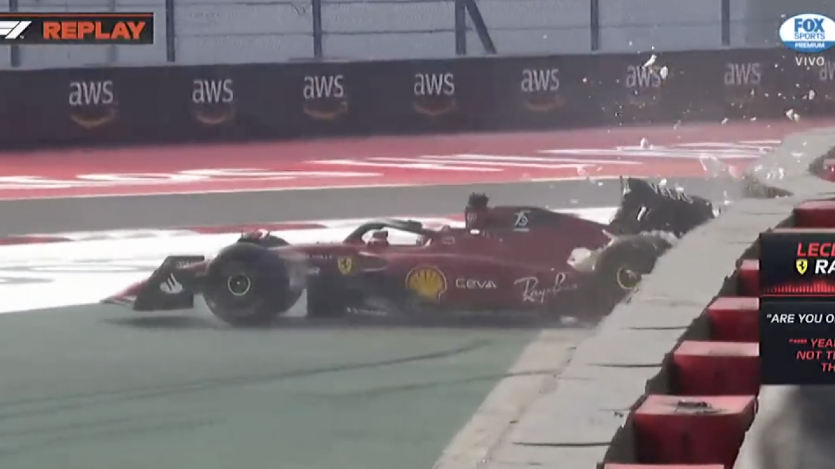 F1 | Gran Premio de México: ¡Tremendo! Así fue el choque de Charles Leclerc en la segunda práctica (VIDEO)