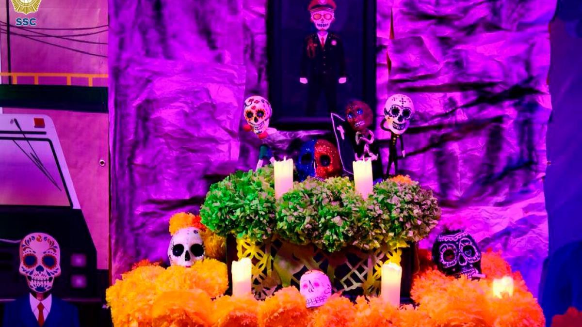 PBI monta mega ofrenda en honor a policías fallecidos de la CDMX