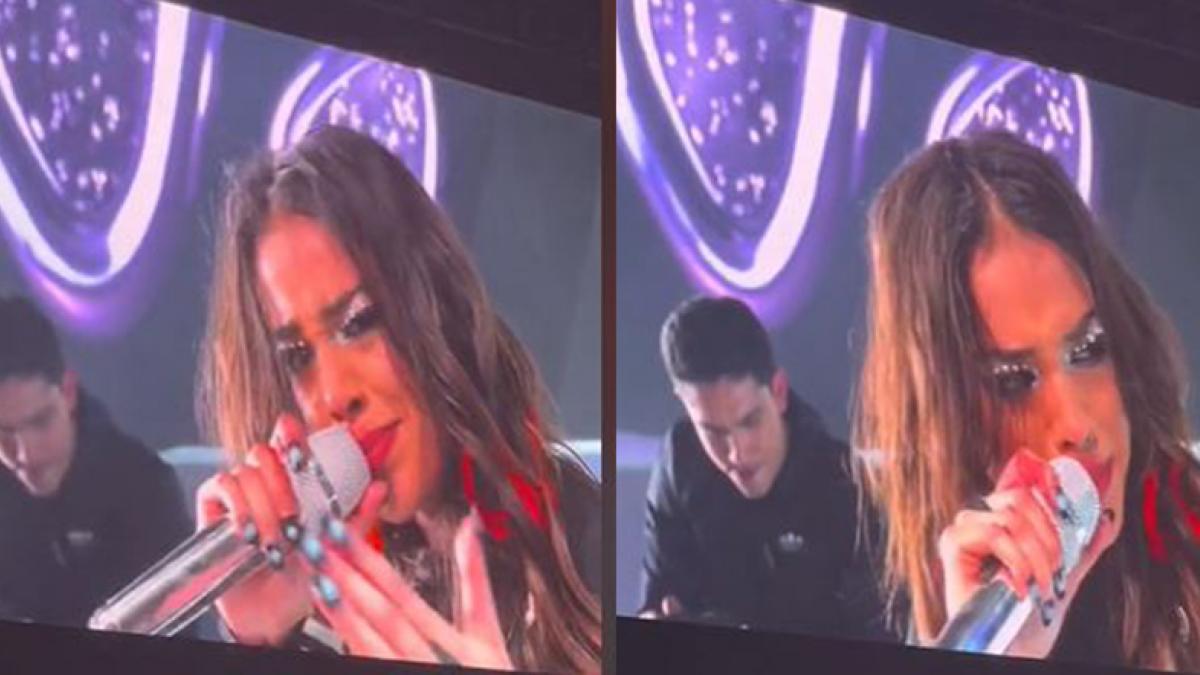 Critican a Danna Paola por desafinar en concierto y enojarse con su staff: "Le falta técnica" (VIDEO)