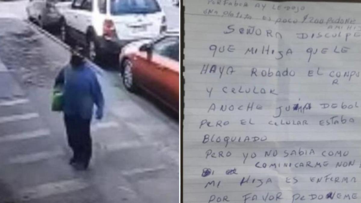 Papá devuleve cosas que su hija se robó de salón de belleza y deja emotiva carta pidiendo perdón (VIDEO)