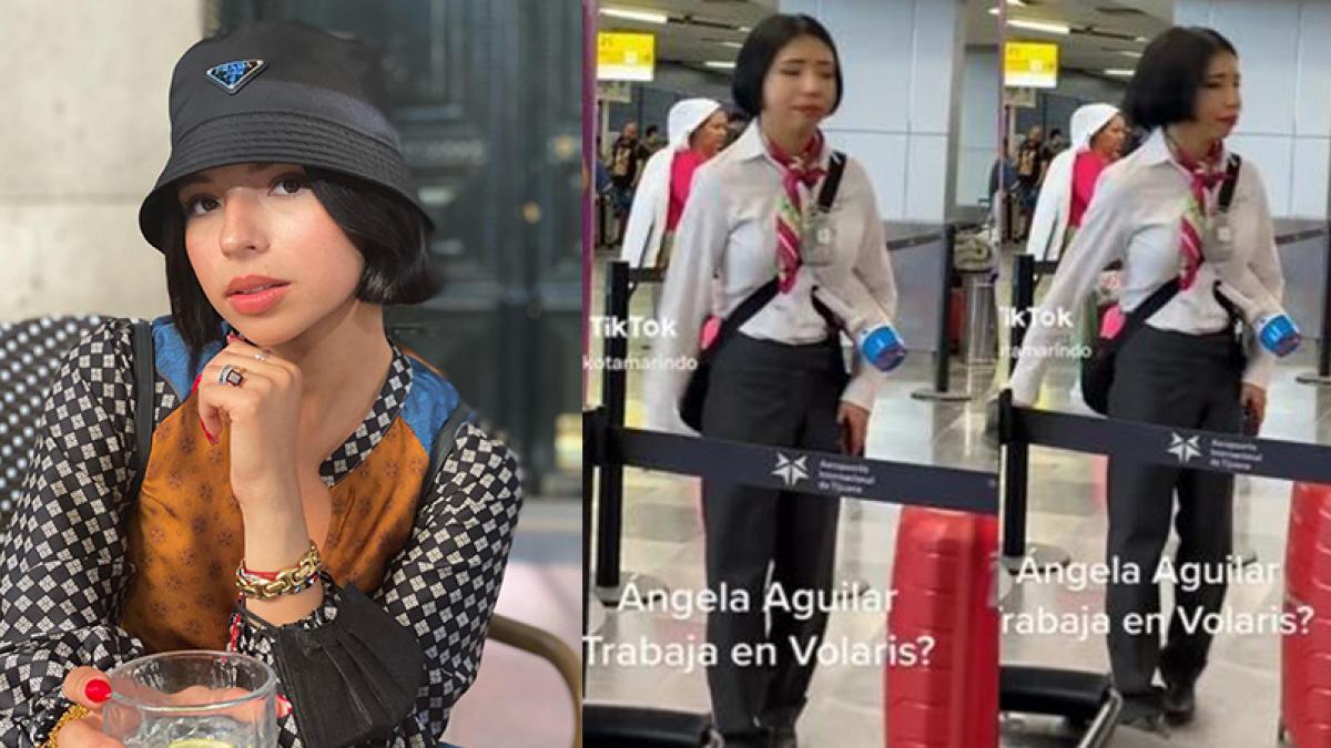 Ángela Aguilar tiene una doble y trabaja en el aeropuerto (VIDEO)