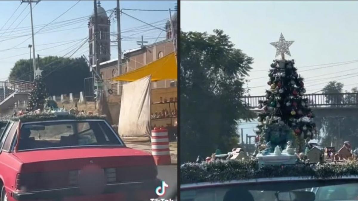 Montan nacimiento en un techo de automóvil; recorre las calles del EdoMex