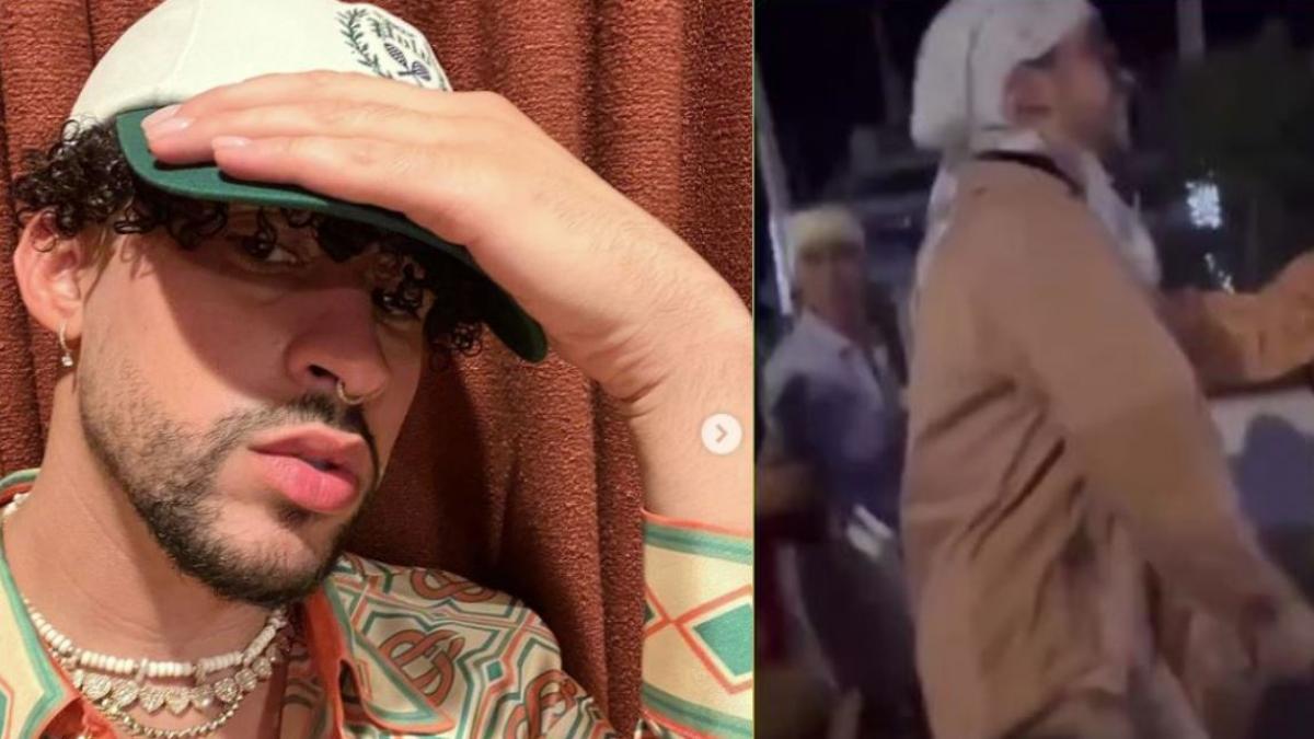 Bad Bunny enfurece y avienta celular de una fan; lo critican en redes: "Ya sacó las garras" (VIDEO)