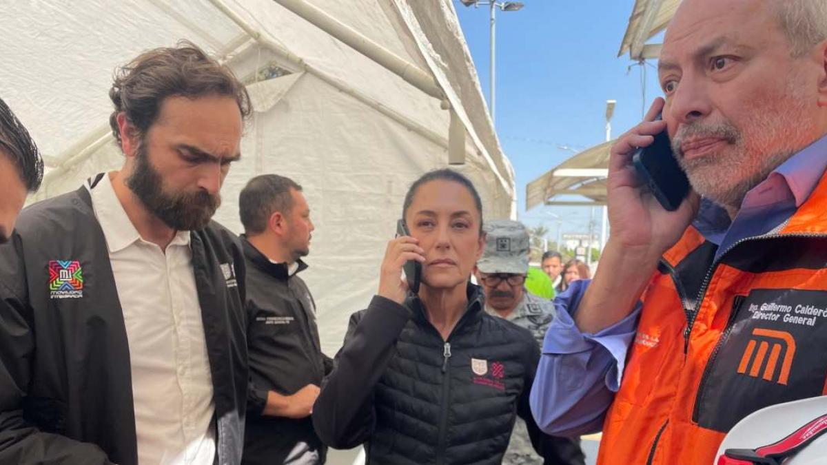 Claudia Sheinbaum llega a zona del choque ocurrido en el Metro CDMX