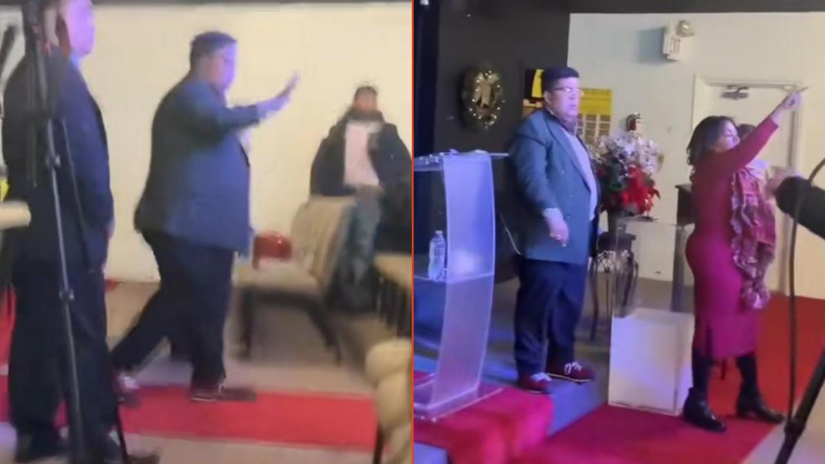 "¡Váyanse todos!": Pastor enfurece y desaloja su iglesia por no recibir diezmo (VIDEO)