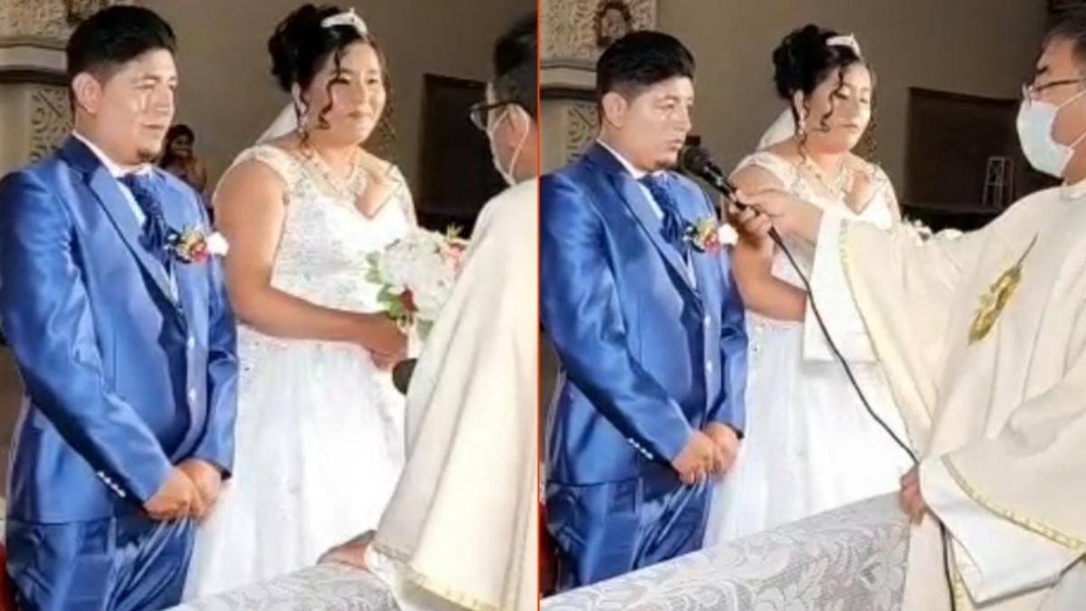 ¿Pedía auxilio? Novio confiesa en plena boda que lo obligaron a casarse... pero acepta (VIDEO)